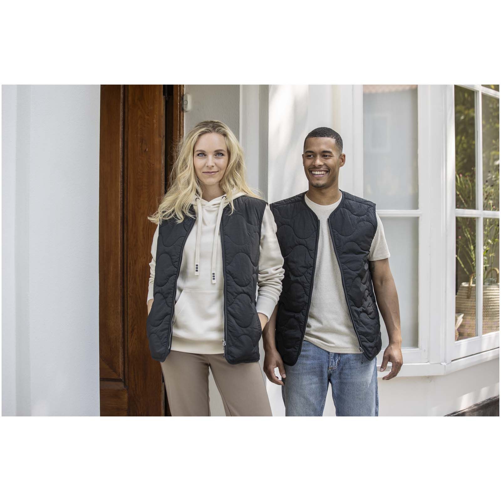 Quartz unisex quilted vest svart