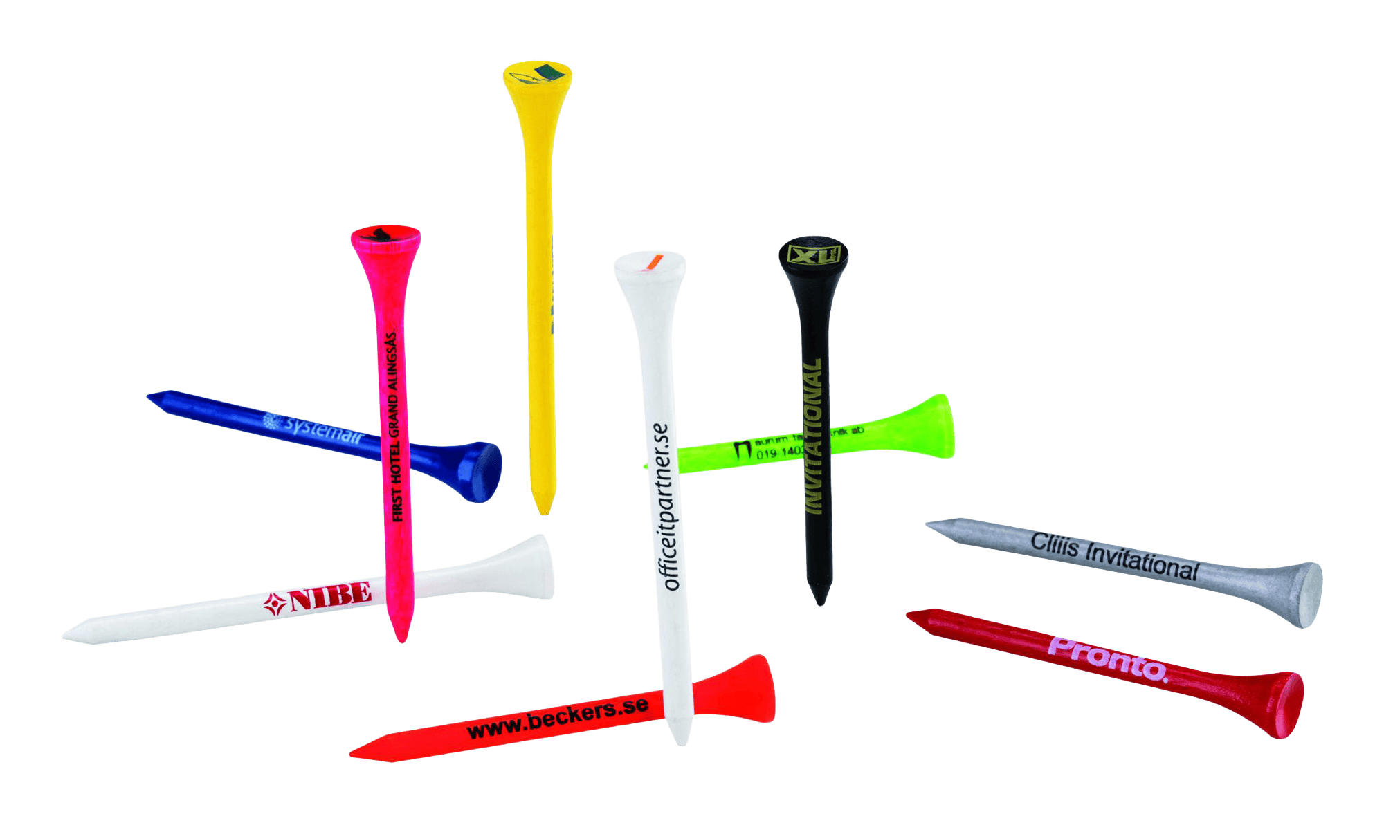 Wood Tee 55mm Vit Träpeg (1000 st)