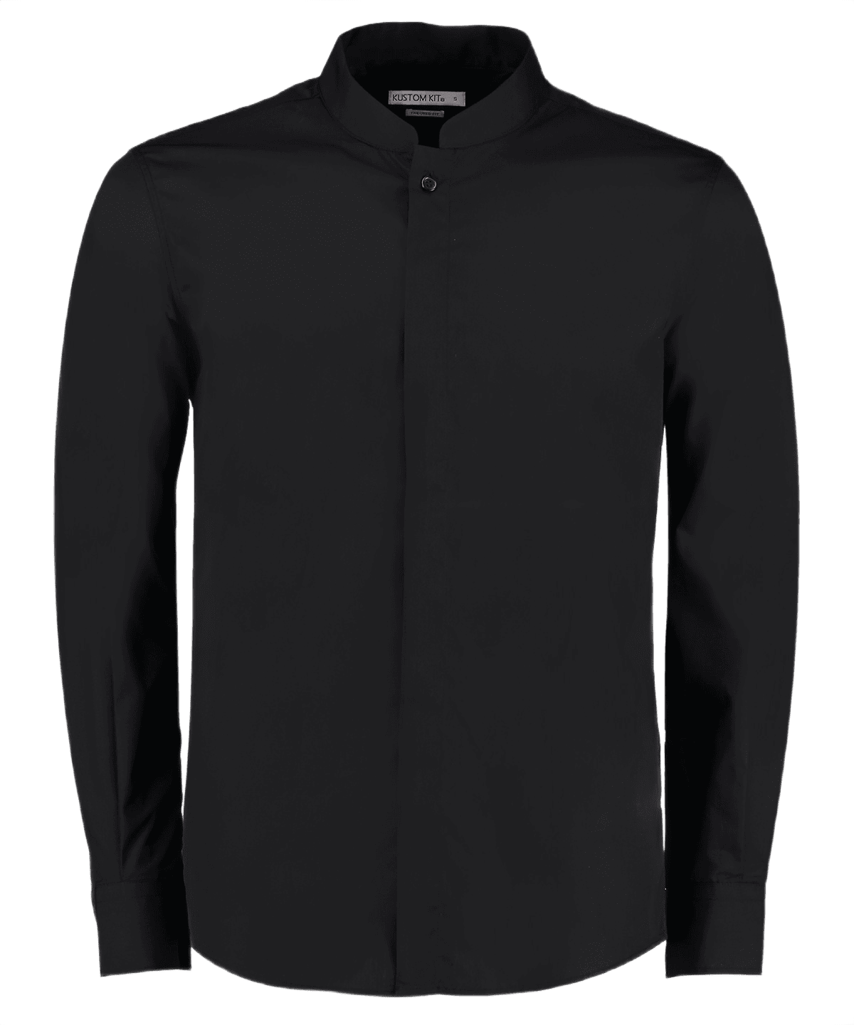 Pitkähihainen kauluspaita mandariinikauluksella (tailored fit)