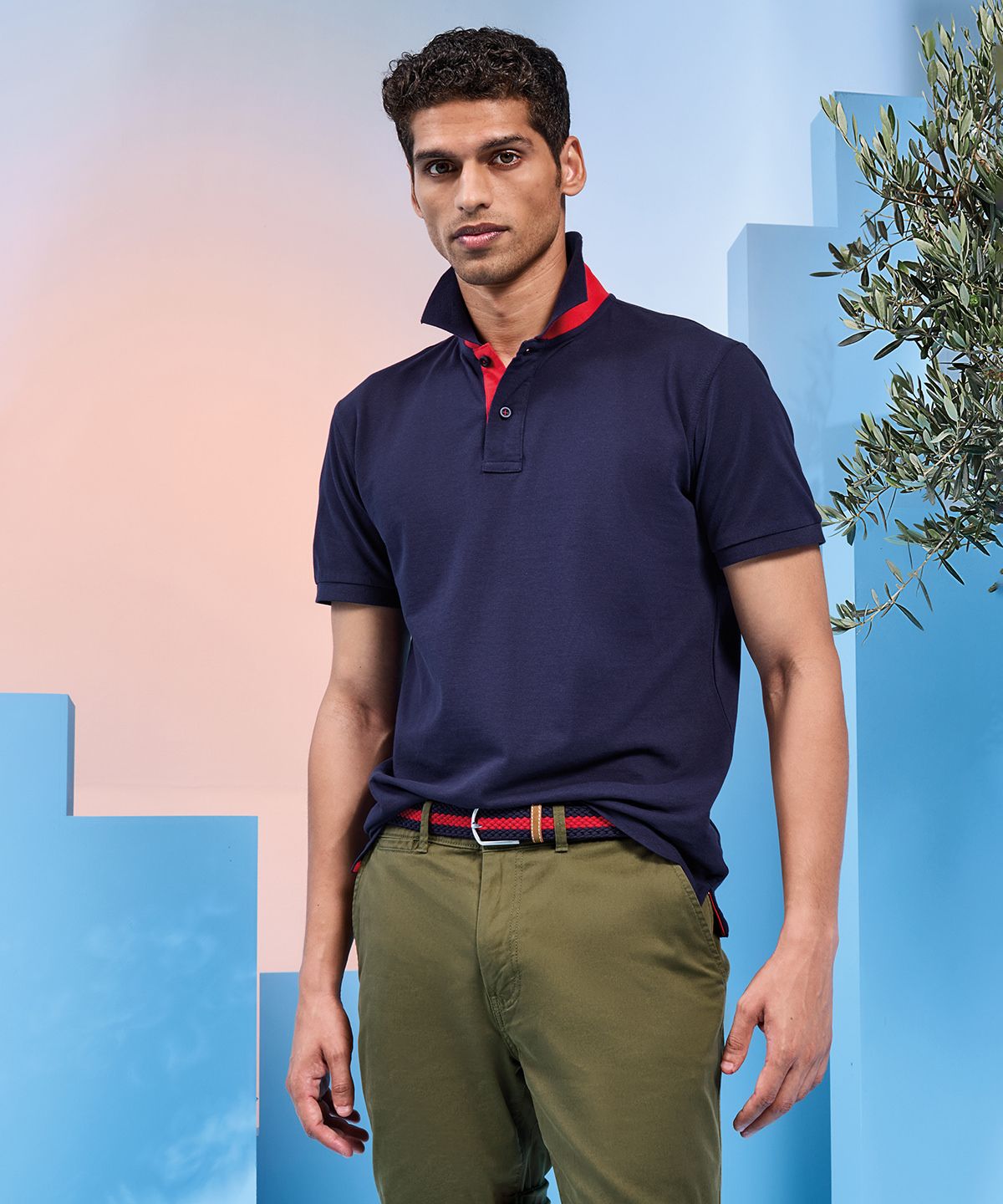 Classic Contrast Polo Men - Pikétröja Kontrast Herr