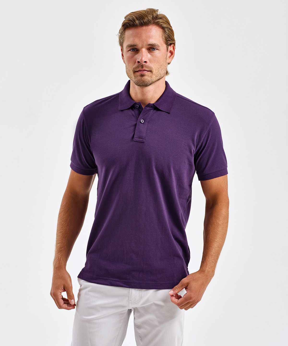 Polycotton Blend Polo Men - Polycotton Piké Herr