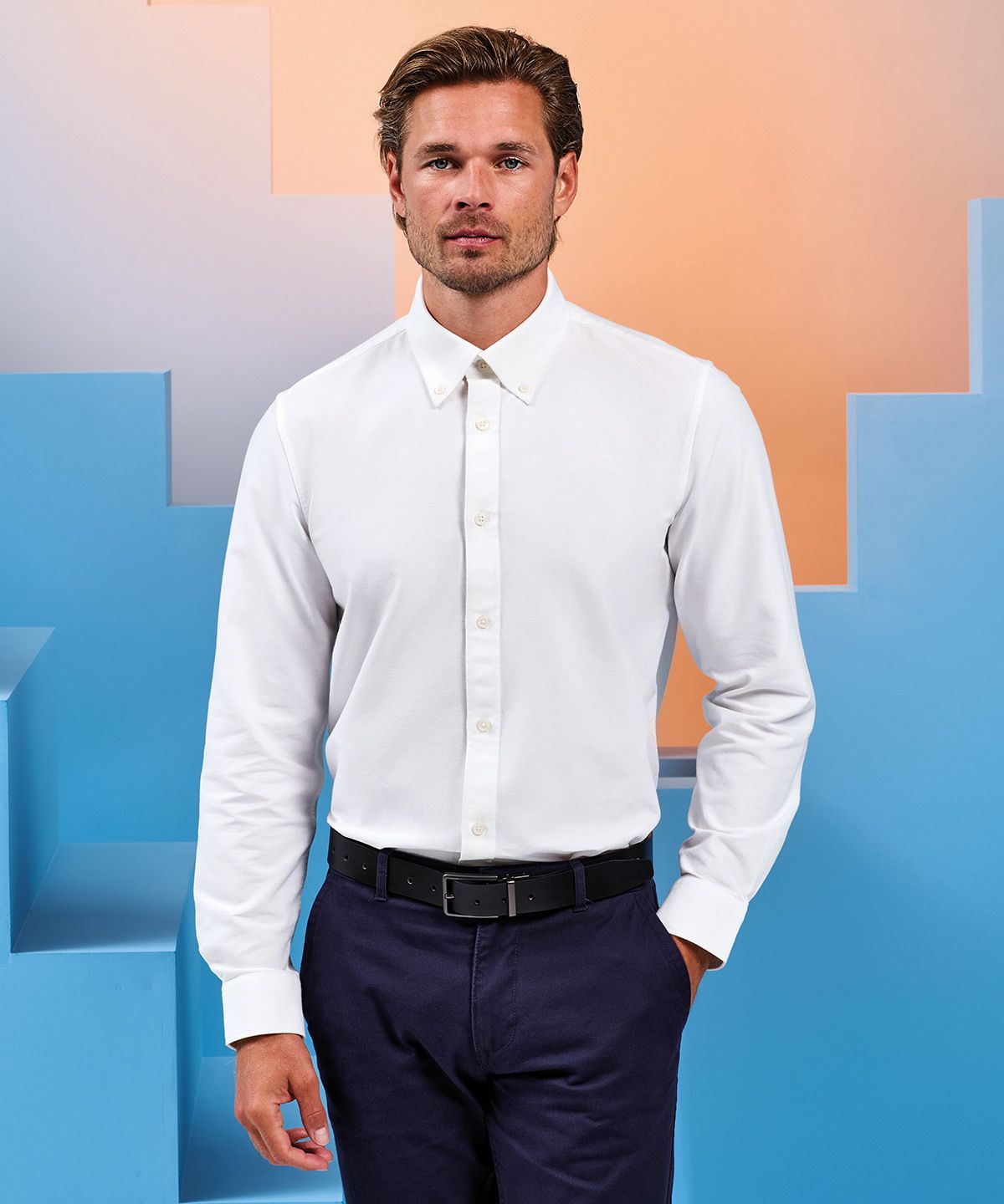 Cotton Oxford Shirt Long Sleeve Men - Bomulls Oxfordskjorta Långärmad Herr