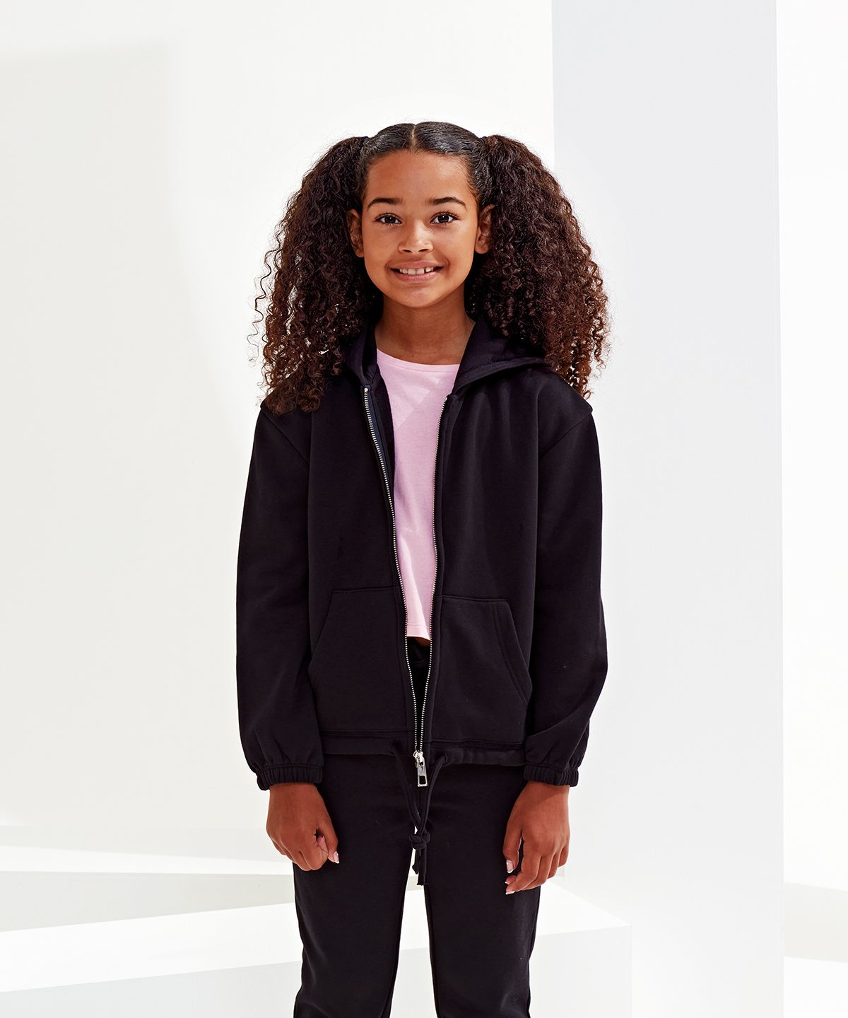 Kids TriDri® Cropped Oversize Hoodie - Kort Huvtröja Barn