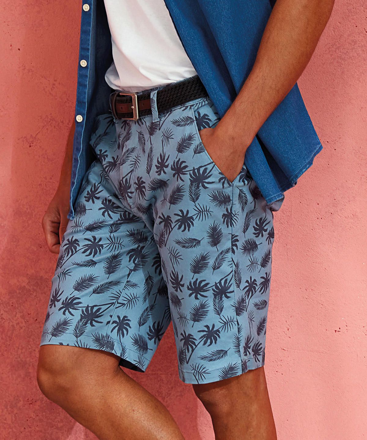 Wombat Men’s Palm Print Shorts - Shorts Herr