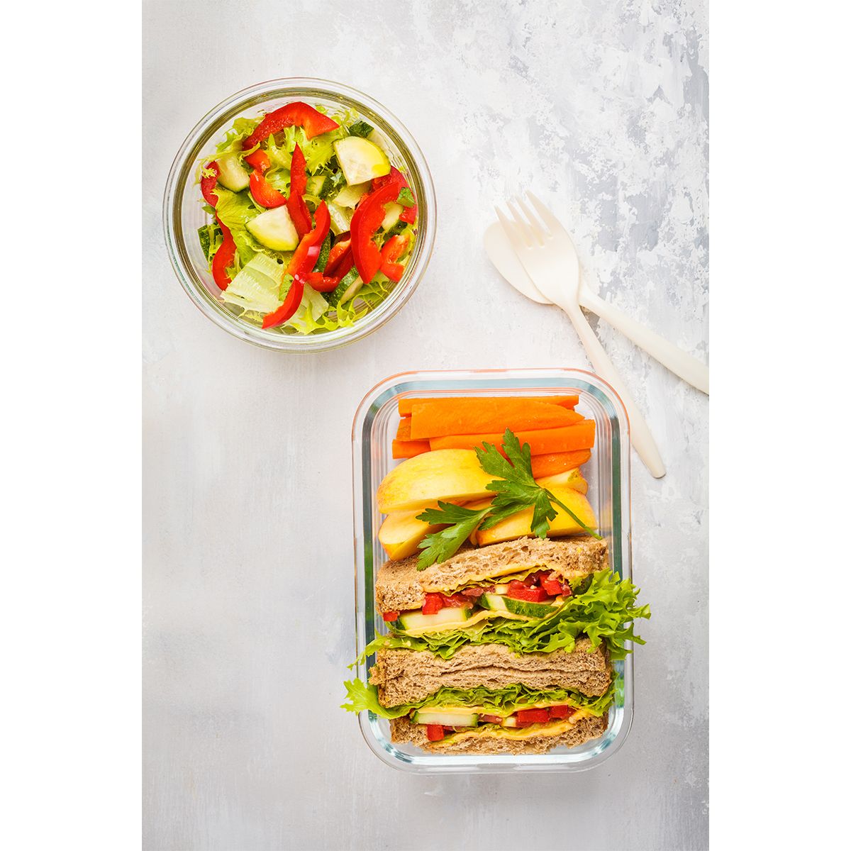 Delect lunchbox, 900 ml vit, färglös