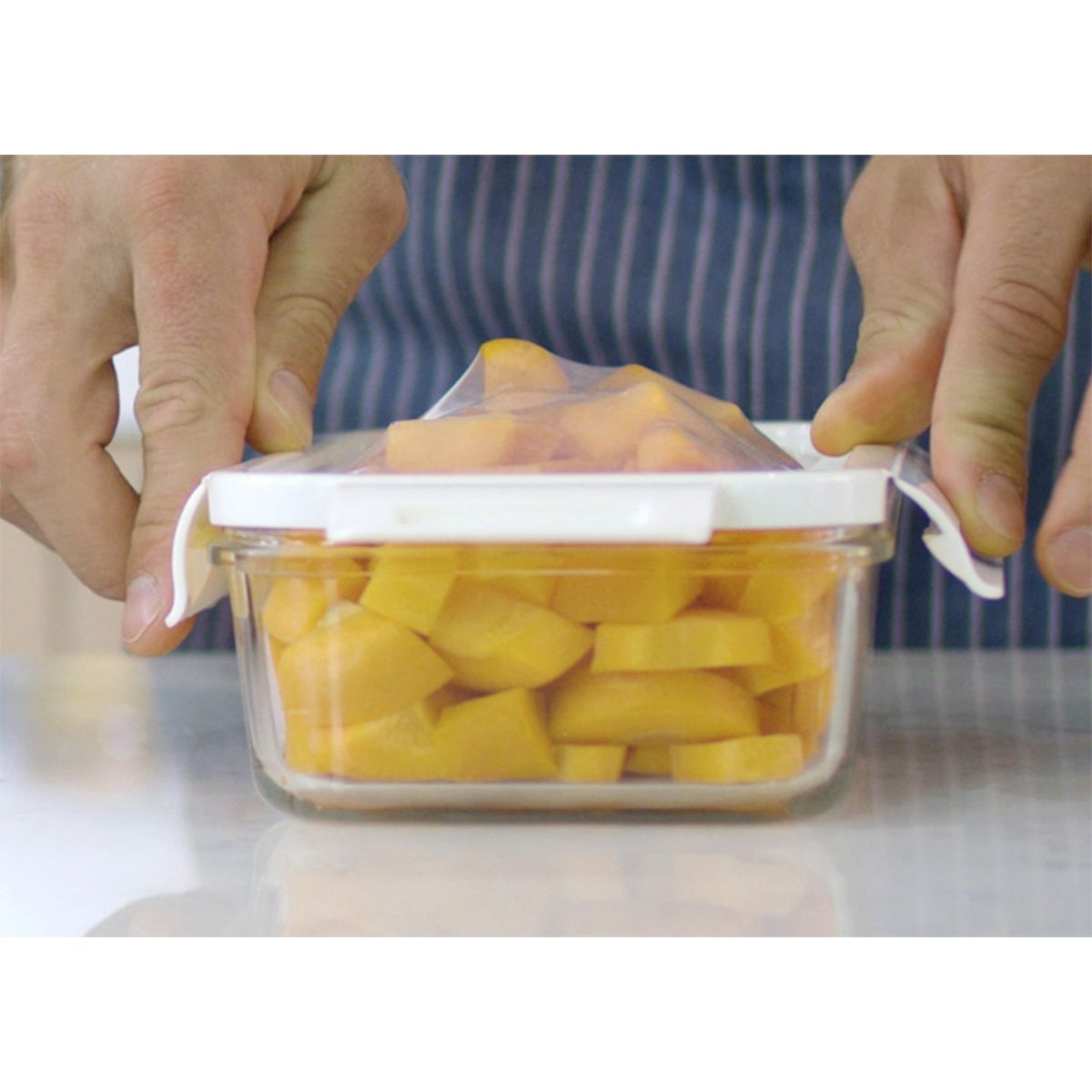 Delect lunchbox, 900 ml vit, färglös