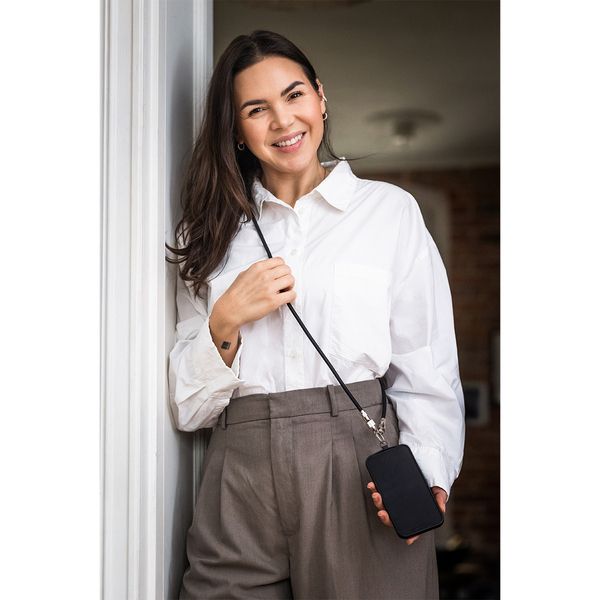 60W laddande telefon halsband svart