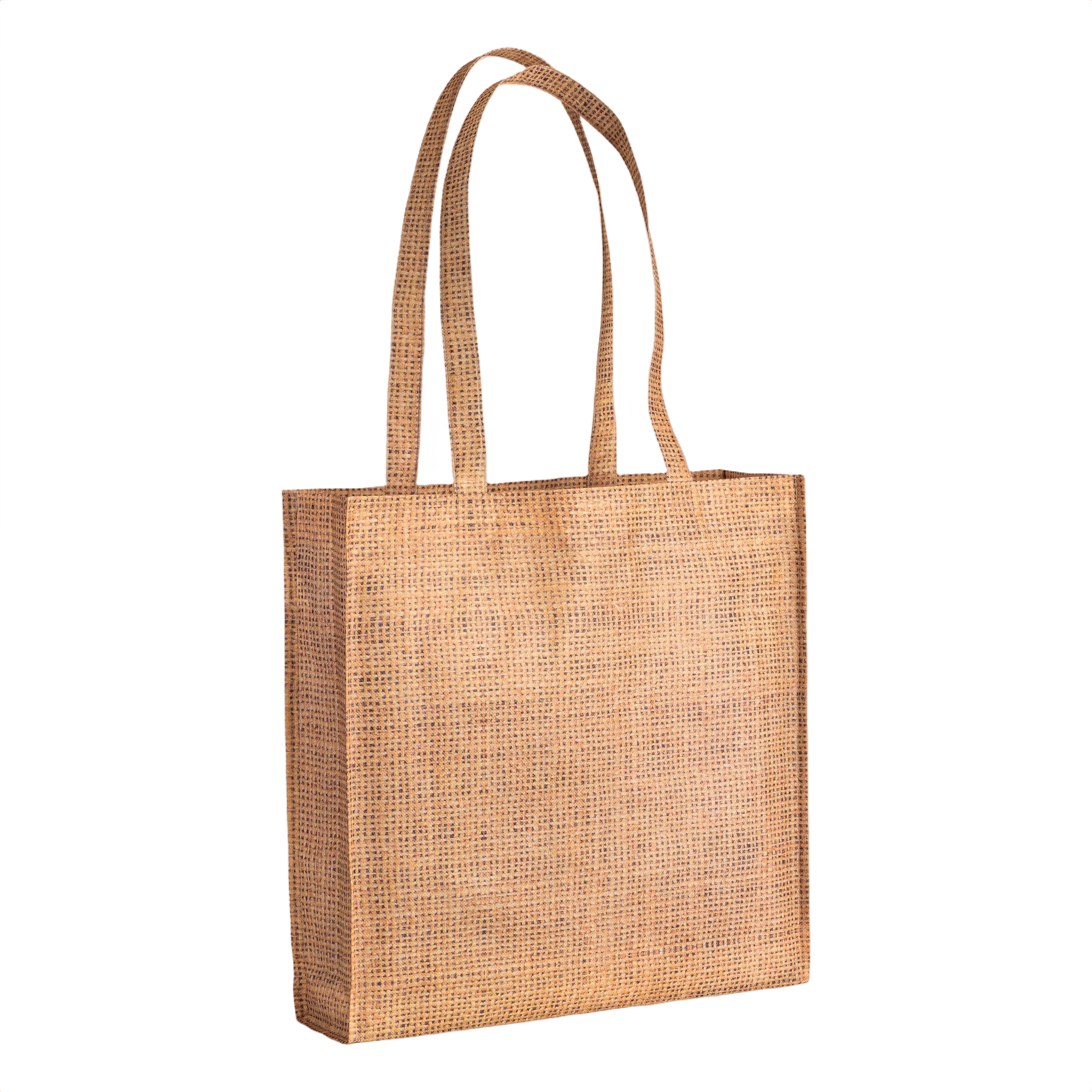 Långa Handtag Shoppingväska med Bälg