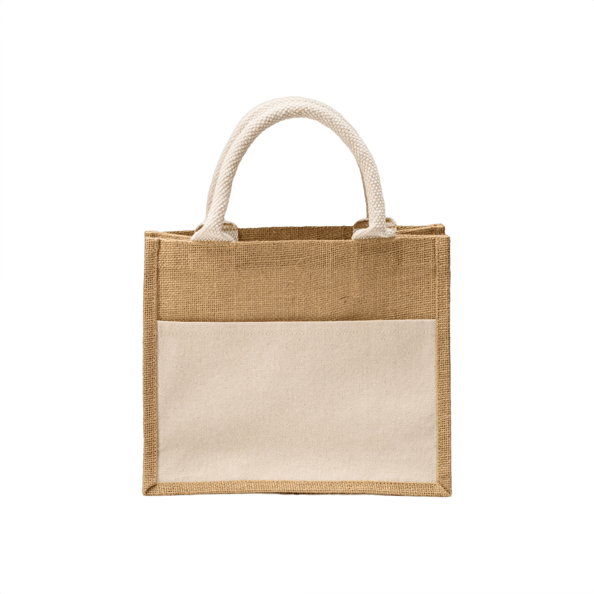 Mini Jutepåse Med Bomullsficka