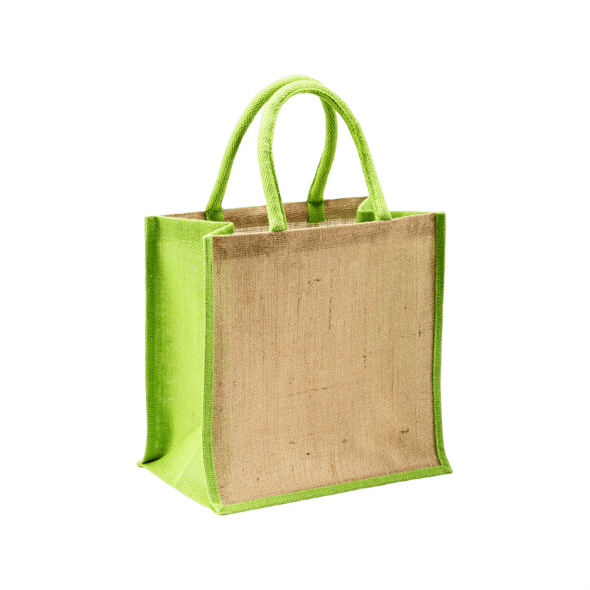 Mini Jutepåse Med Färgade Handtag