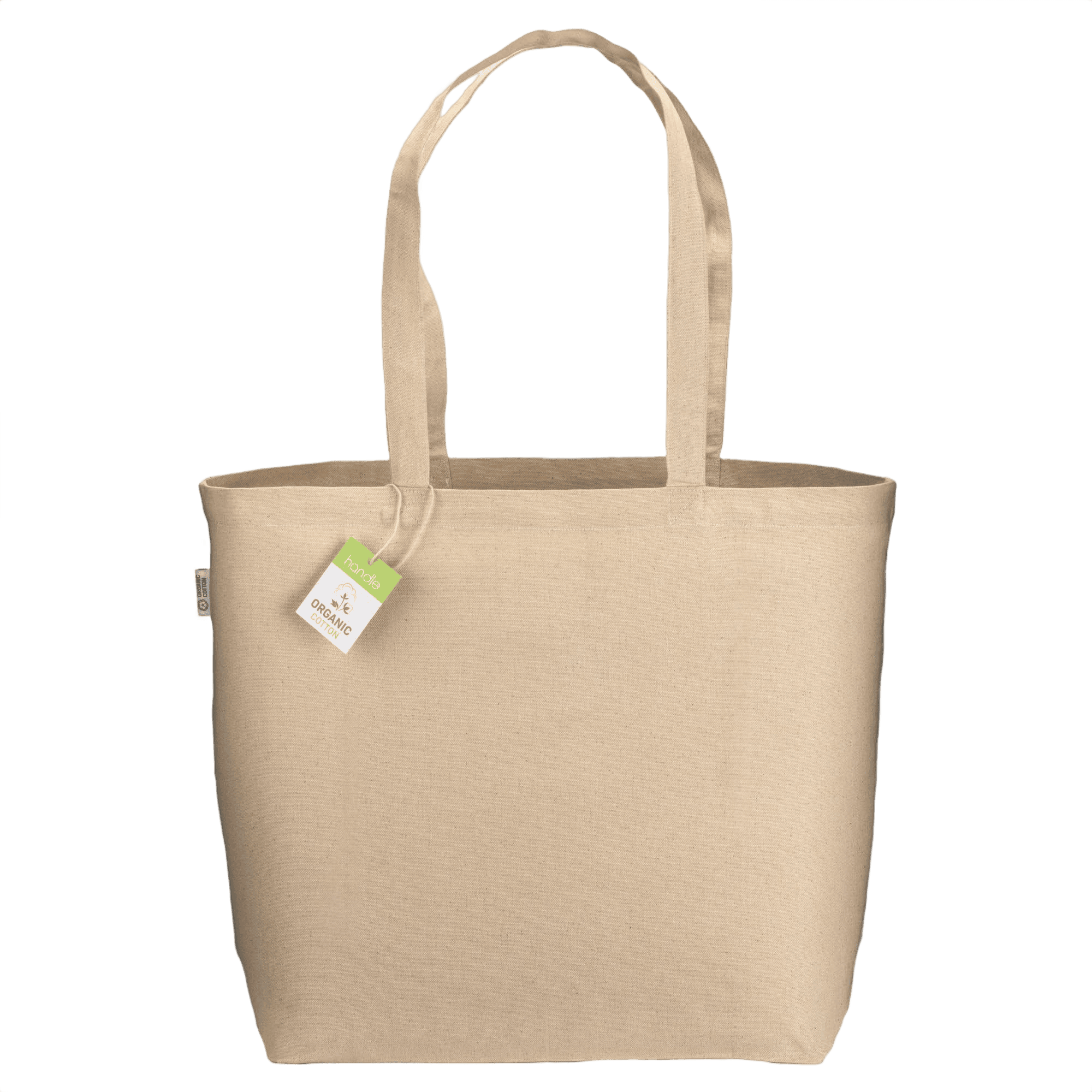 Ekologisk Bomullskasse Med Långa Handtag 220 G/M2