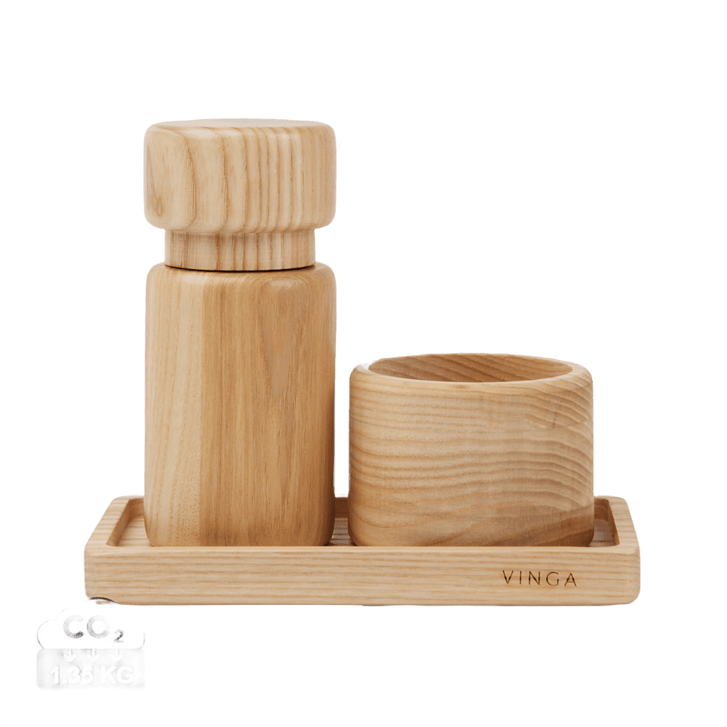 Vinga Retro ash wood salt & pepper set